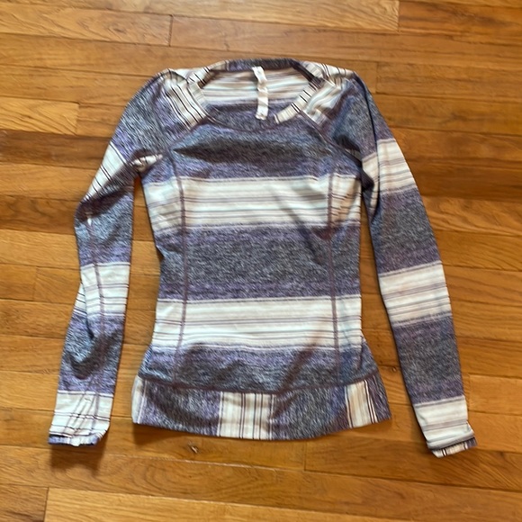 Lululemon Race Your Pace Long Sleeve Striped Top - Picture 1 of 5